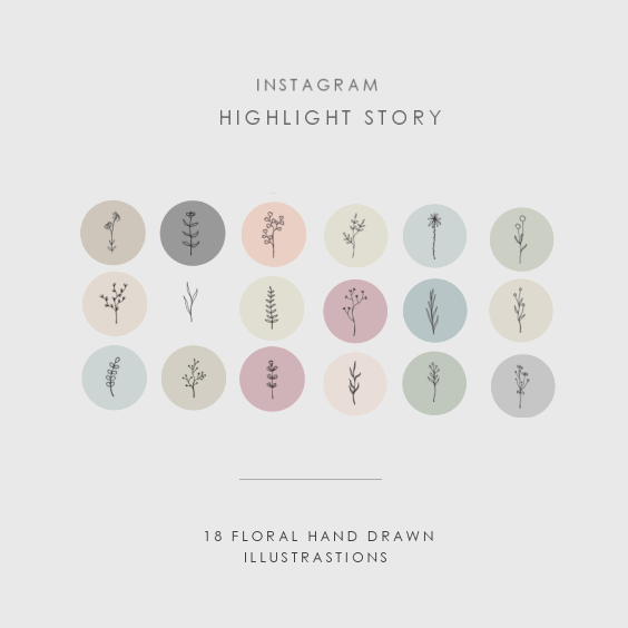 Free Handdrawn Instagram Highlight Covers