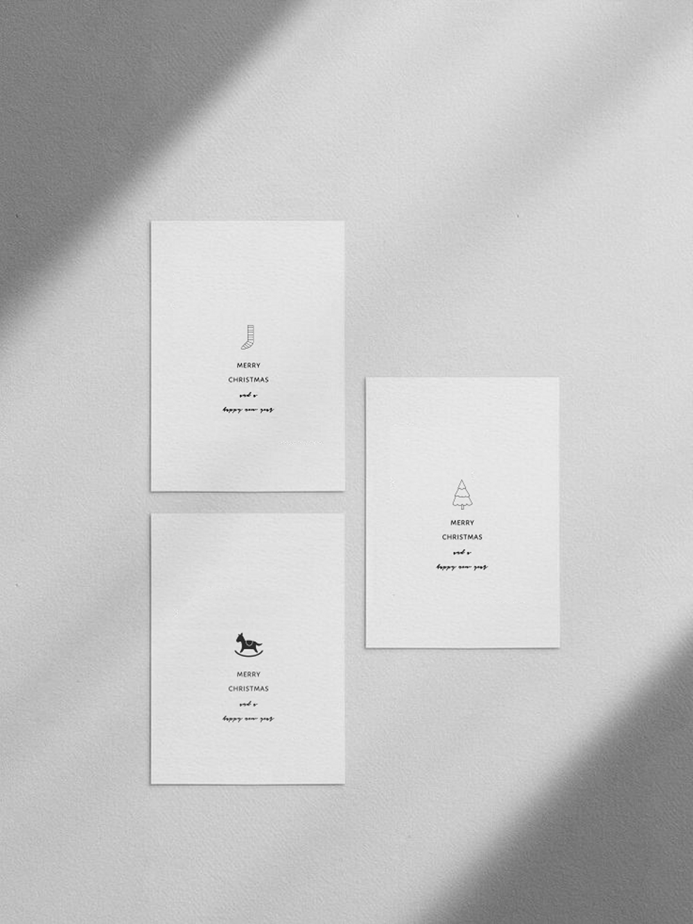Free Minimal Christmas Post Cards