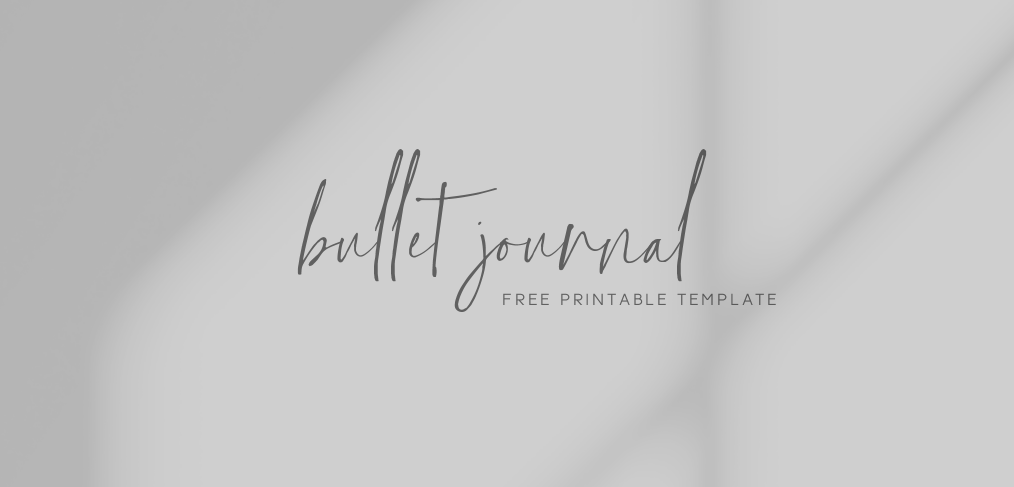 Printable Weekly Bullet Journal Template
