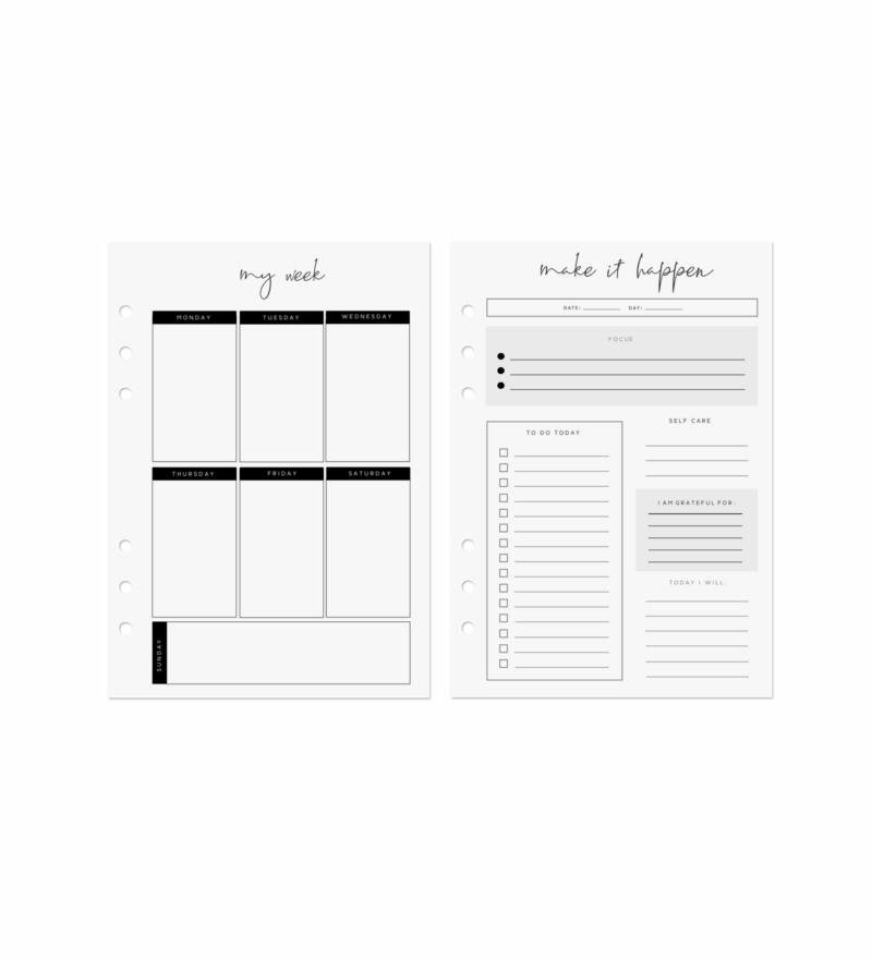 Free Daily and Weekly Planner Template