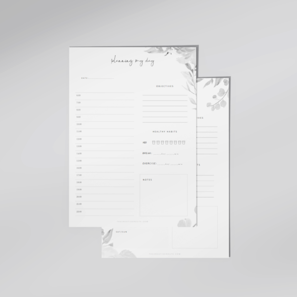 Free Floral Weekly Planner Template