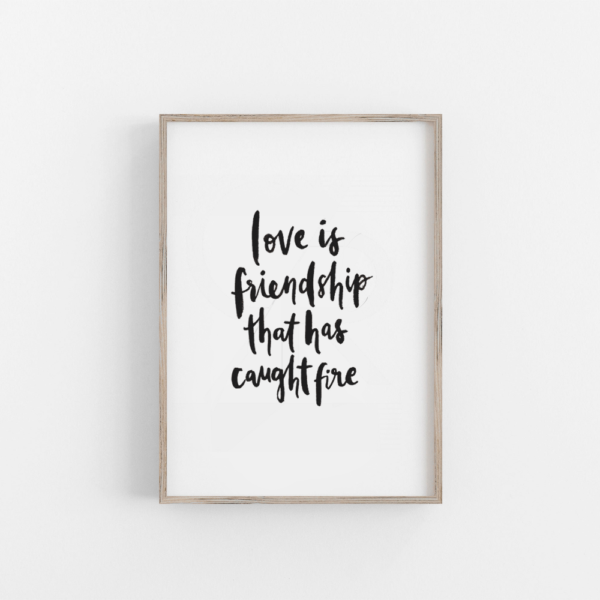 Love Is  Quote Typography Print - Pdf