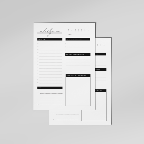 Printable Minimal Daily Planner