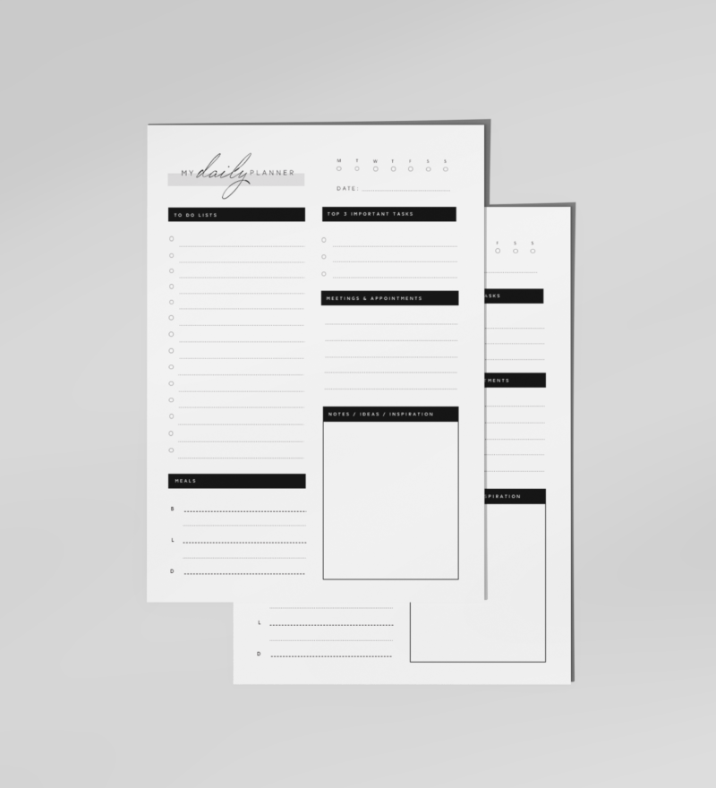 Printable Minimal Daily Planner