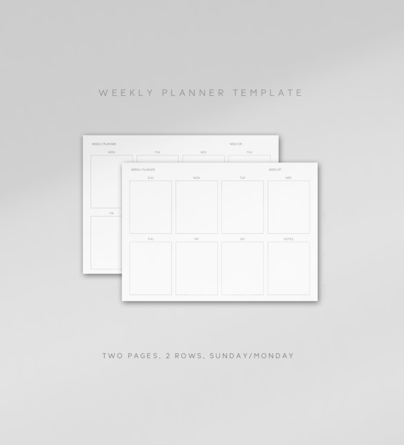 Free Weekly Planner Template Printable