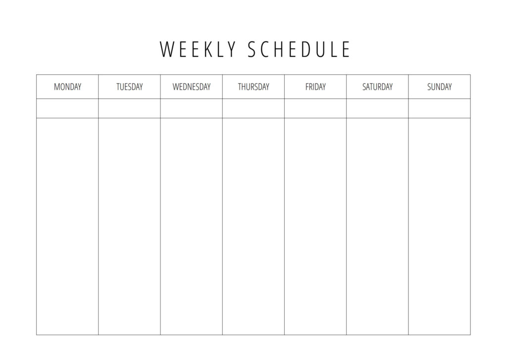 Free Minimal Weekly Planner