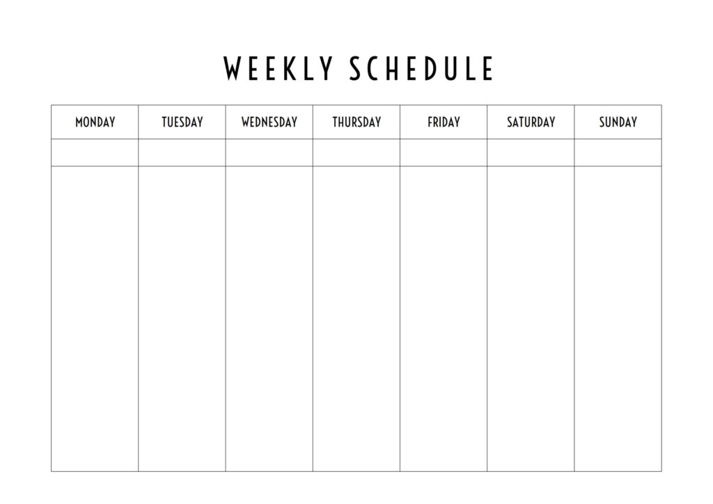 Free Minimal Weekly Planner