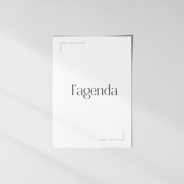 Printable Agenda Cover Dashboard