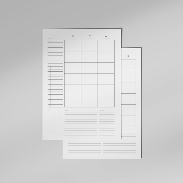 Minimal Monthly Planner Template