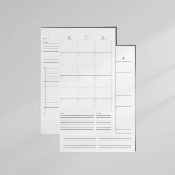 Minimal Monthly Planner Template