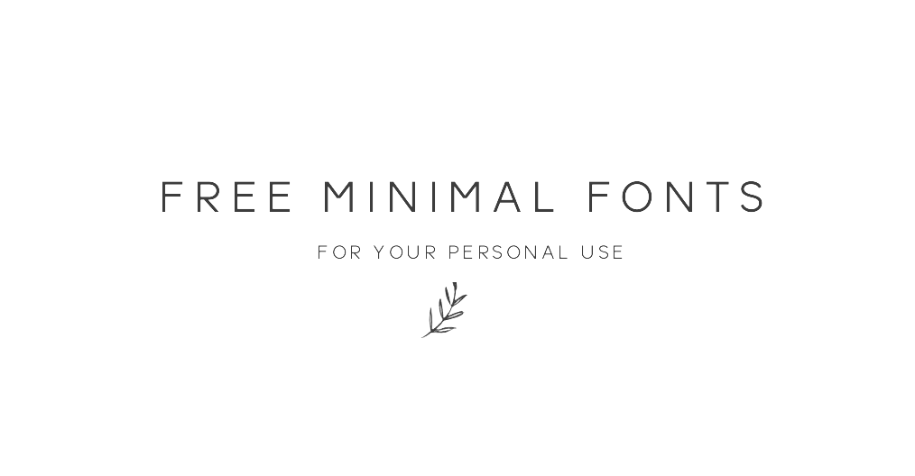 9 Free Minimal Fonts