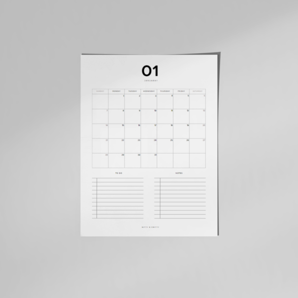 2024 Minimal Monthly Calendar Printable
