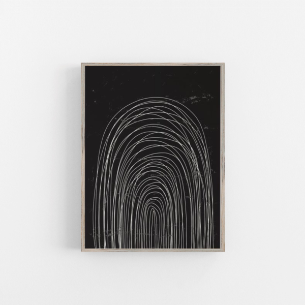 Abstract Arch Thin Line Graphic Print