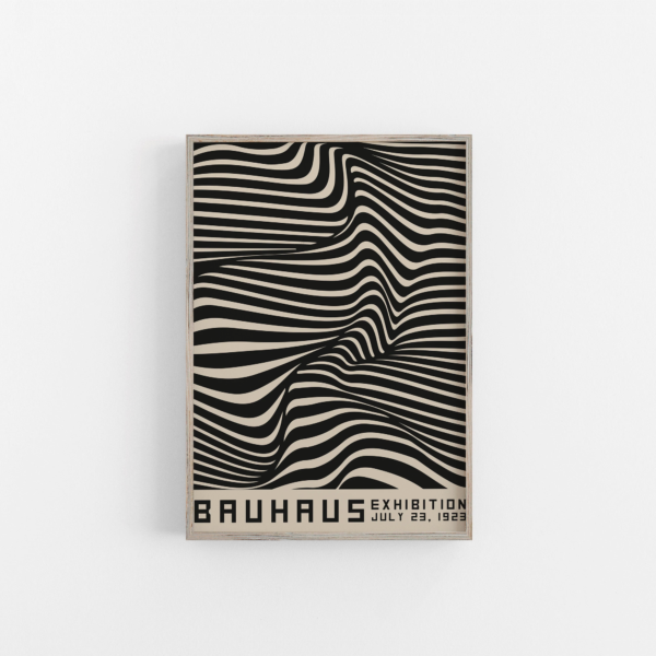 Bauhaus Zebra Abstract Canvas Poster