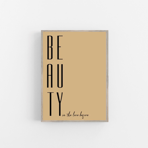 Beauty Slogan Graphic Print