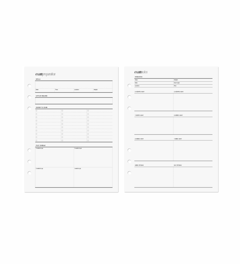 Hobonichi Student Planner Printable 2