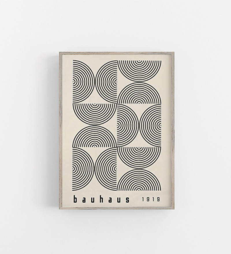 Mid Century Bauhaus Abstract Canvas Print