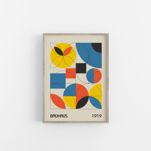 Minimal Vintage 20s Geometric Design Canvas Poster