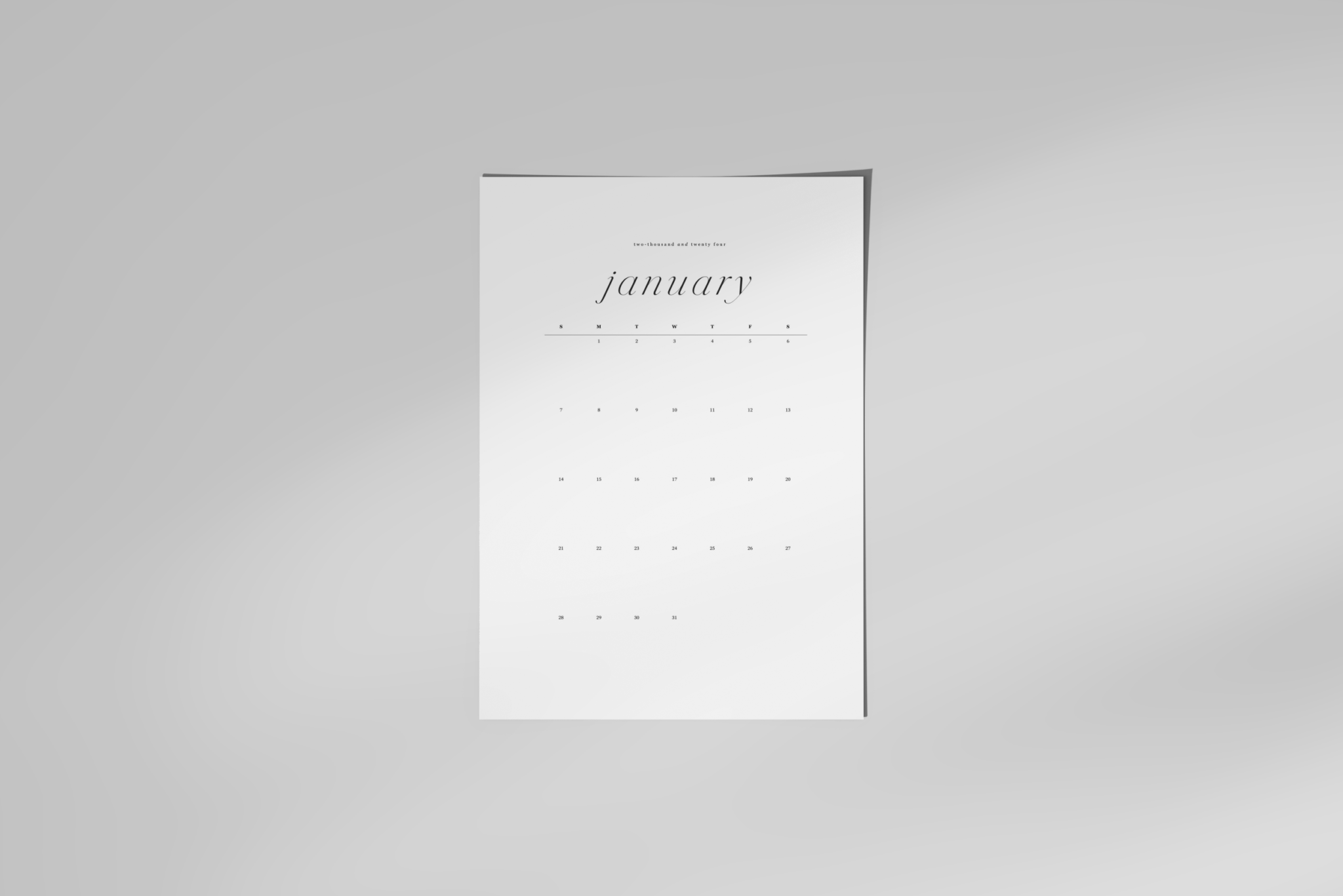 2024 Desk Calendar Printable - Nitty n Gritty