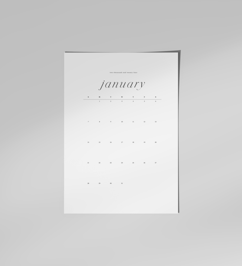 2024 Desk Calendar Printable