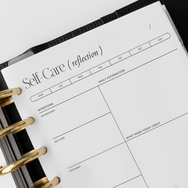 Free Self Care Reflection and Checklist Printable