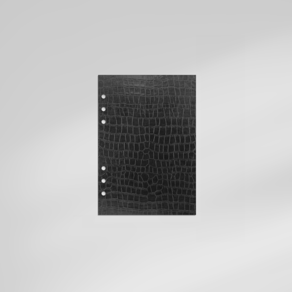 Black Croco Textured Planner Dashboard Cover