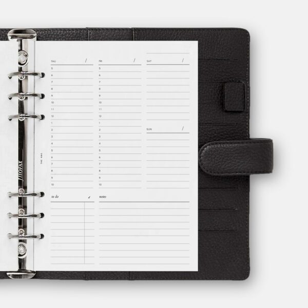 Undated Weekly Schedule