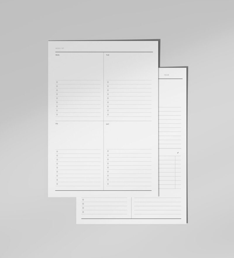 Undated Weekly Vertical Printable