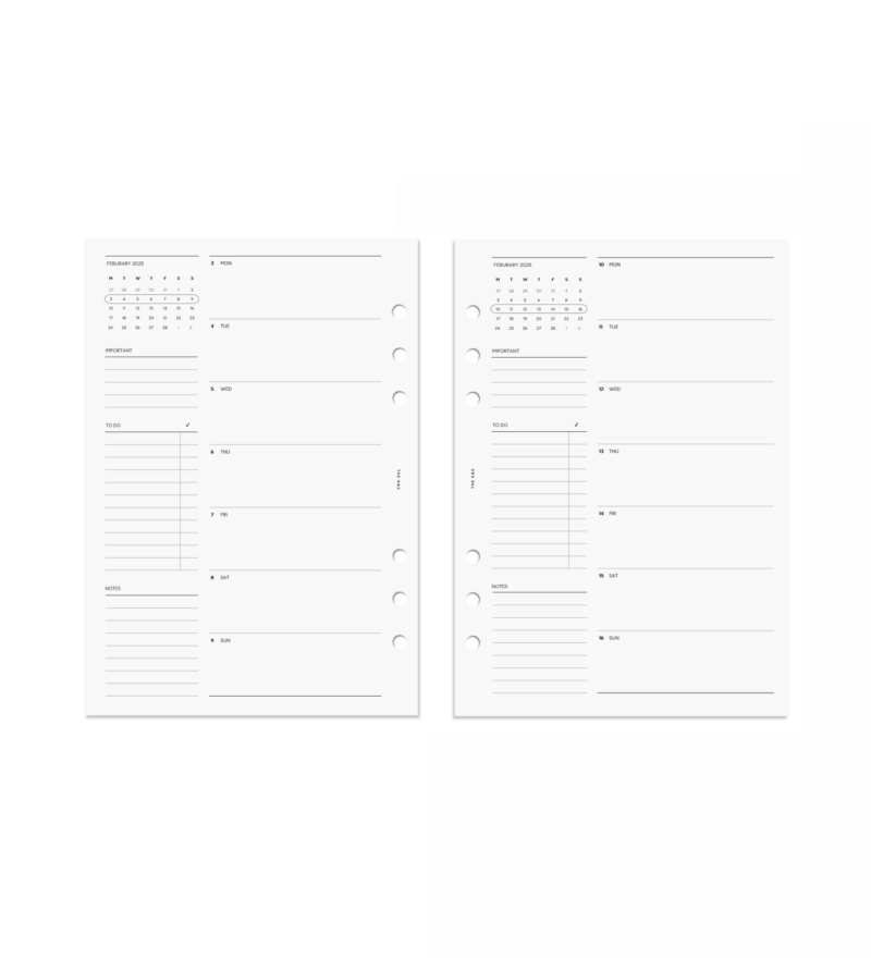 2025 Horizontal Weekly No.2 A5