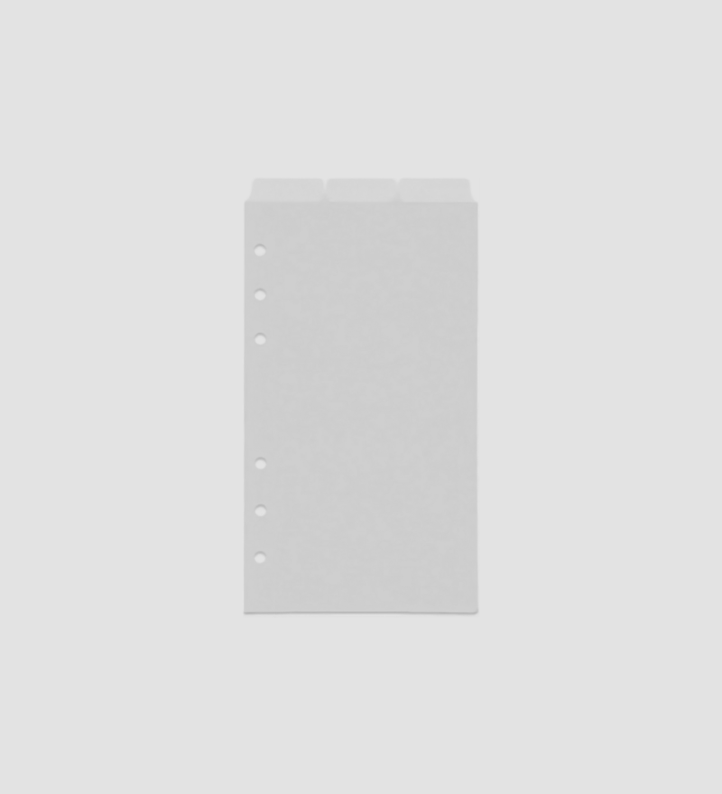Top Tab Planner Dividers Black