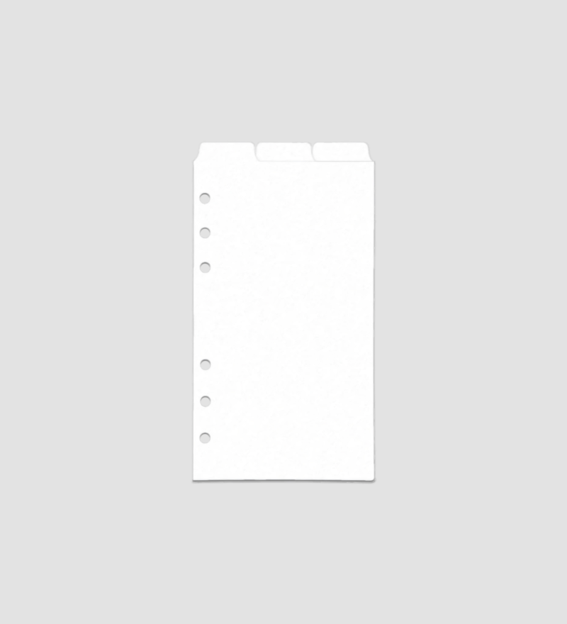 Top Tab Planner Dividers White