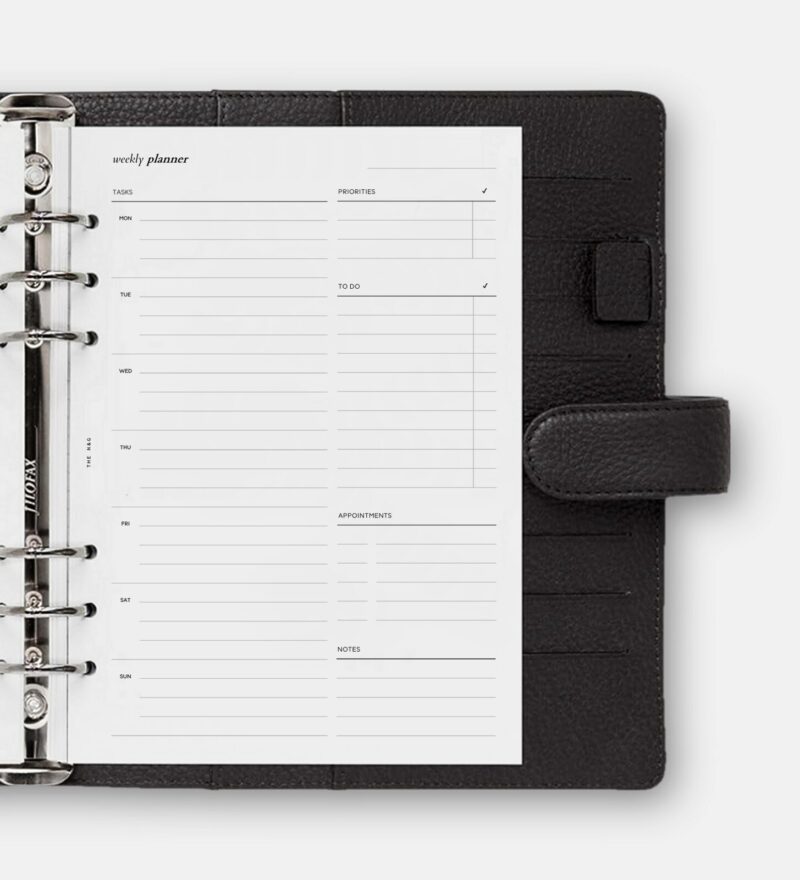 Undated Minimal Weekly Planner 01