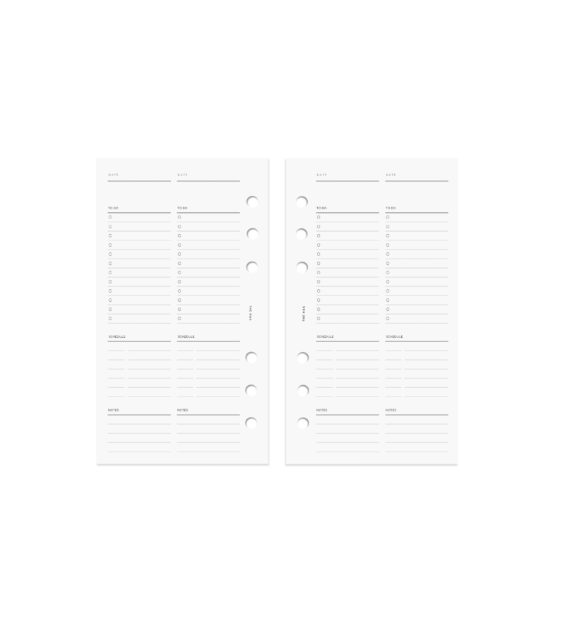 2 Days on 1 Page Vertical Layout 2