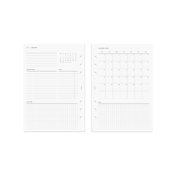 2026 Monthly Minimal Calendar 2