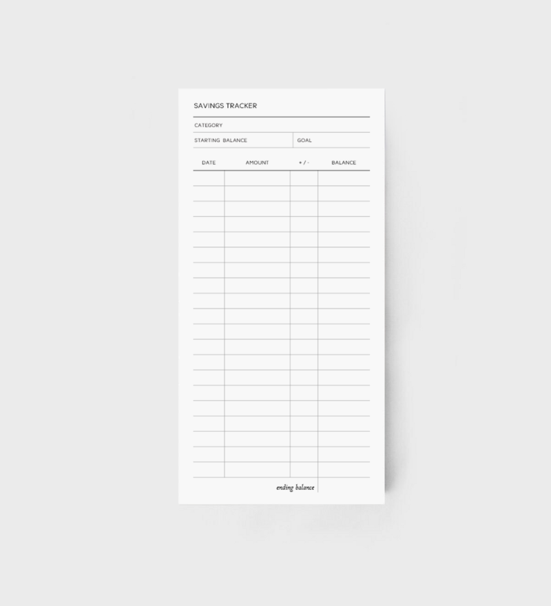 Savings Envelope Tracker