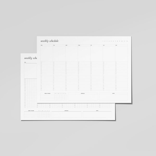 Horizontal Weekly Schedule Planner 4