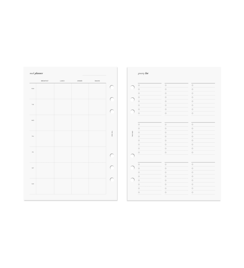 Weekly Meal Plannner with Grocery Lists 3
