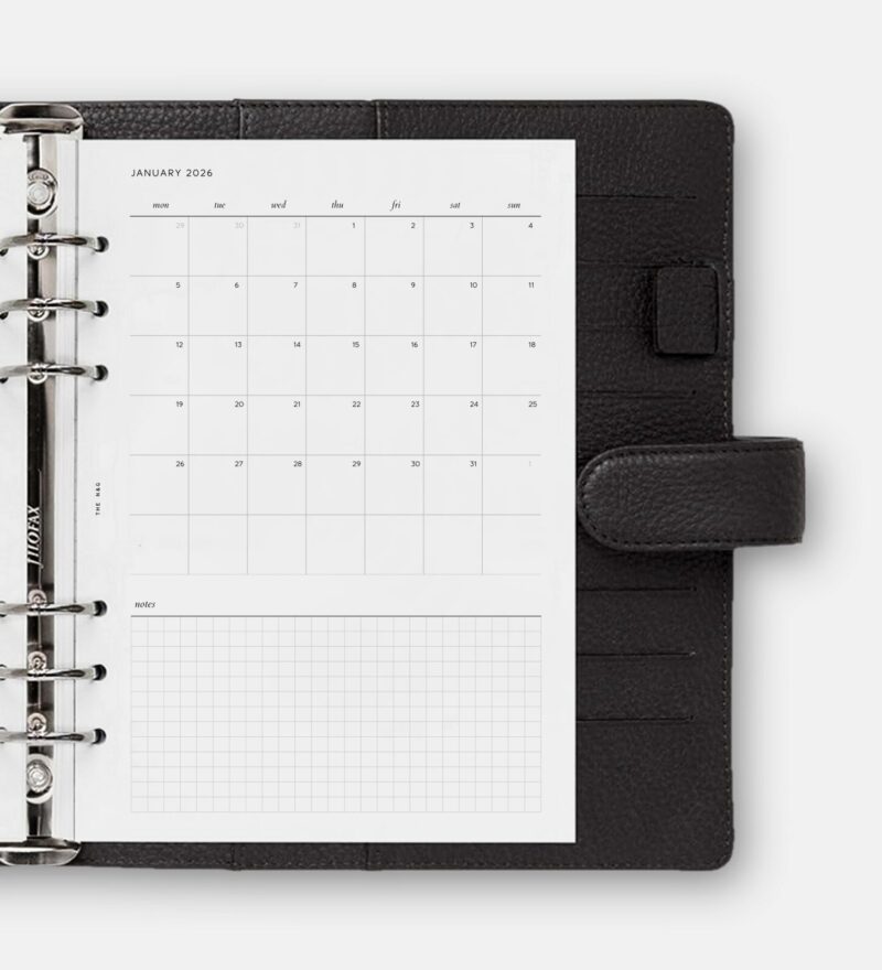 2026 Monthly Minimal Calendar 03