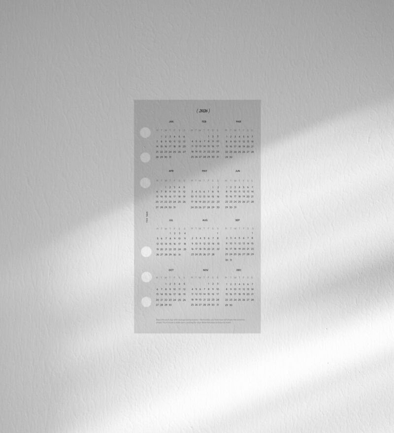 2026 Yearly Overview Planner Dashboard Personal