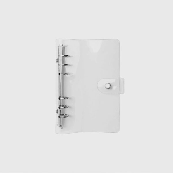 Clear Vinyl Ring Planner Silver 2