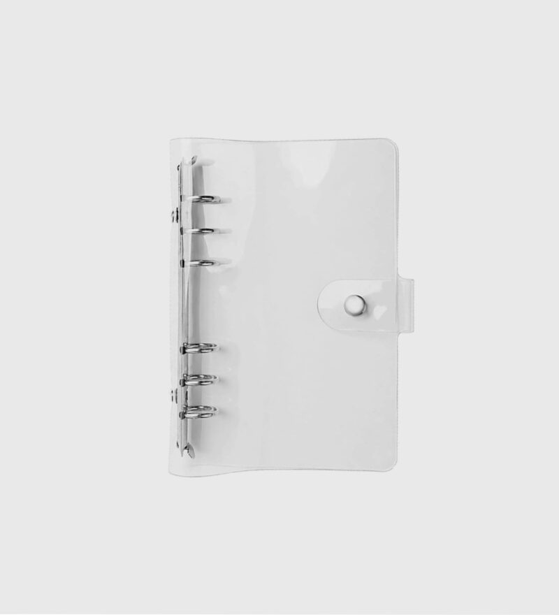 Clear Vinyl Ring Planner Silver 2