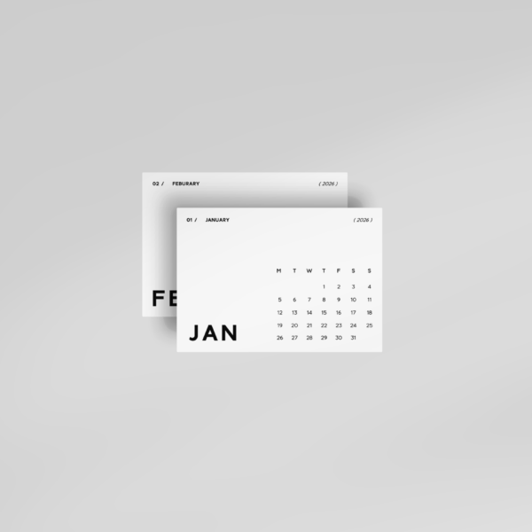 2026 Calendar Journaling Cards