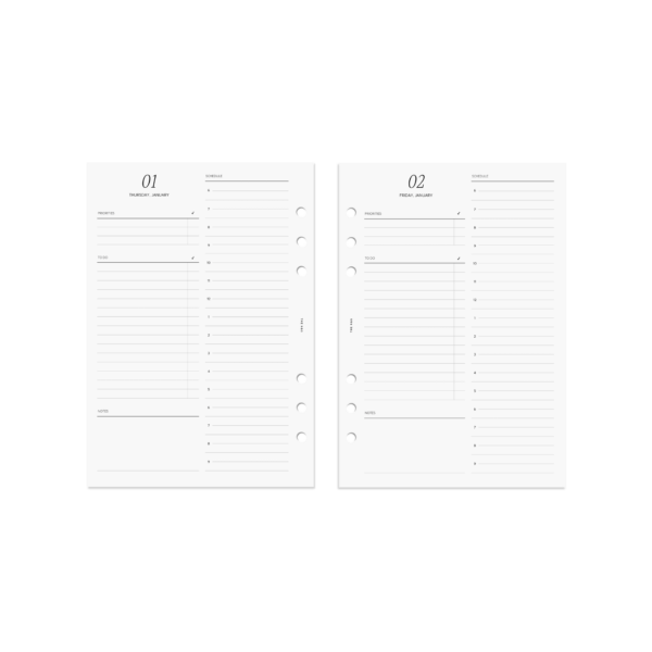 2026 Daily Schedule Planner No.2 A5