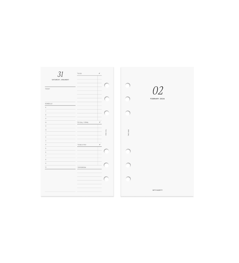 2026 Daily Schedule Planner Personal