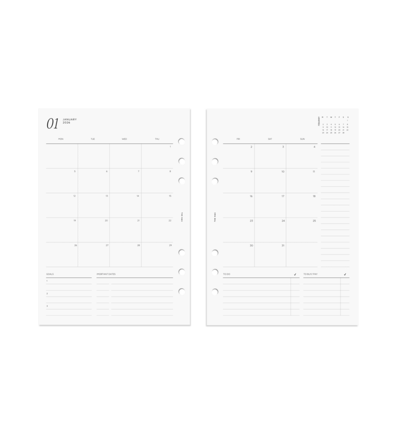 2026 Monthly Calendar on 2 Pages 5