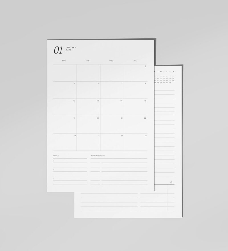 2026 Monthly Calendar on 2 Pages 6