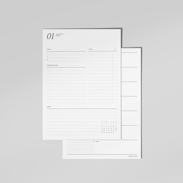 2026 Weekly Horizontal Grid