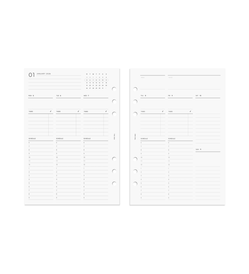 2026 Weekly Schedule Serif
