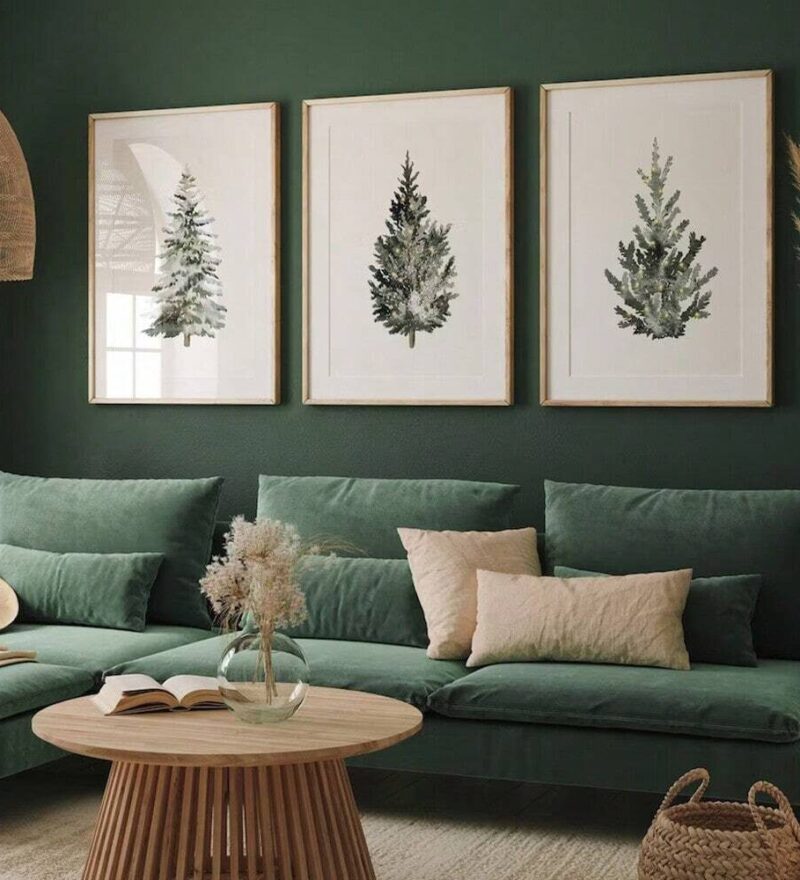 Christmas Tree Art Painting Canvas Print 2 Christmas Tree Art Painting Canvas Print 2