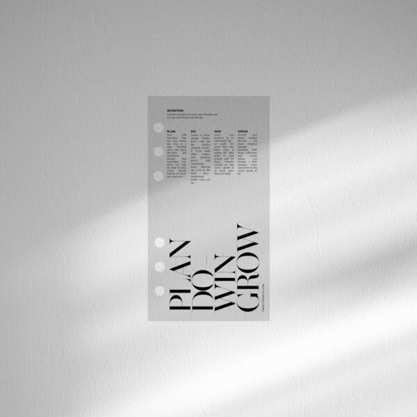 Intention Planner Dashboard Personal